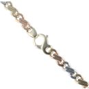 9ct Yellow White and Rose Gold Infinity Chain 18"