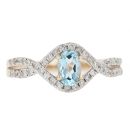 9ct Yellow Gold 0.31cts Diamond And Topaz Ring