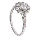 18ct White Gold 1.00ct Brilliant Cut Diamond Cluster Ring