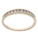 9ct Yellow Gold 0.25ct Brilliant Cut Diamond Half Eternity Ring