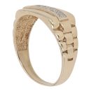 9ct Yellow Gold 0.05ct Diamond Signet Ring