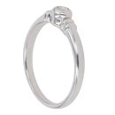 9ct White Gold 0.10ct Brilliant Cut Diamond Solitaire Ring