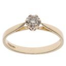 9ct Yellow Gold 0.15ct Brilliant Cut Diamond Solitaire Ring
