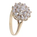 9ct Yellow Gold Cubic Zirconia Cluster Ring