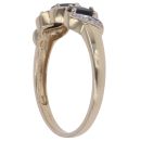 9ct Yellow Gold 0.05ct Diamond and Sapphire Fancy Ring