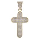 9ct Yellow Gold Cubic Zirconia Cross Pendant
