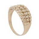 9ct Yellow Gold Three Row Keeper Ring