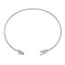 Silver Cubic Zirconia Arrow Bangle