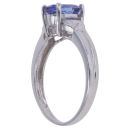 18ct White Gold Tanzanite Single Stone Ring