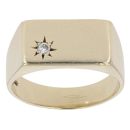 9ct Yellow Gold Cubic Zirconia Signet Ring