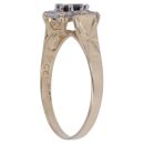 9ct Yellow Gold Sapphire and Cubic Zirconia Cluster Ring