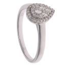 9ct White Gold 0.26ct Brilliant Cut Diamond Cluster Ring