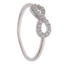 Silver Cubic Zirconia Infinity Ring By Icesia