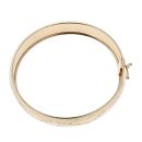 14ct Yellow Gold Patterned Wide Bangle