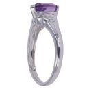 9ct White Gold Amethyst Single Stone Ring