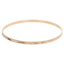 9ct Yellow Gold Pattered Lines Bangle