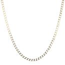 9ct Yellow Gold Square Curb Chain 24"