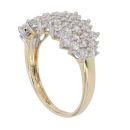 14ct Yellow Gold Cubic Zirconia Cluster Ring