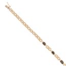 9ct Yellow Gold Sapphire Fancy Bracelet 7.5"