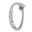 9ct White and Rose Gold 0.10ct Diamond Solitaire Clogau Ring