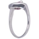 9ct White Gold 0.07ct Diamond and Pink Sapphire Ring