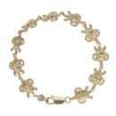 14ct Yellow Gold Turtle Bracelet 7"