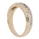 9ct Yellow and White Gold Patterned Greek Key Ring