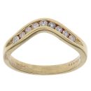 18ct Yellow Gold 0.20ct Brilliant Cut Diamond Wishbone Ring
