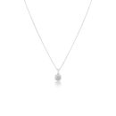 Silver Platinum Plated 0.25ct Lab Grown Diamond Pendant Necklace