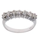 18ct White Gold 0.75ct Brilliant Cut Diamond Half Eternity Ring