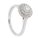 9ct White Gold 0.50ct Diamond Cluster Ring