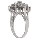 9ct White Gold Cubic Zirconia Cluster Ring