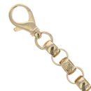 9ct Yellow Gold Patterned and Plain Belcher Bracelet 8.5"