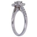 18ct White Gold 1.01ct Brilliant Cut Diamond Cluster Ring