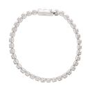 14ct White Gold 5.00ct Diamond Tennis Bracelet 7"