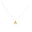 9ct Yellow Gold Plain Pair of Boxing Gloves Pendant And Chain 18"