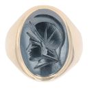 9ct Yellow Gold Oval Hematite Centurion Signet Ring