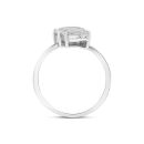9ct White Gold 2.00ct Mixed Shape ‘Me And You’ Lab Grown Diamond Ring (Emerald And Oval Cuts)