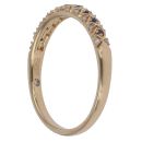 18ct Yellow Gold 0.07ct Diamond and Sapphire Half Eternity Ring