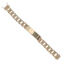 9ct Yellow Gold Textured ID Bracelet 7.5"