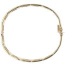 9ct Yellow and White Gold Square Hinged Bangle