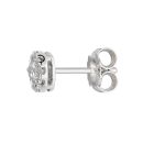 9ct White Gold 0.50ct Natural Diamond Halo Stud Earrings