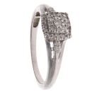 9ct White Gold 0.25ct Brilliant Cut Diamond Cluster Ring
