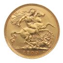 1909 Edward VII Large Head UK Half Sovereign Coin