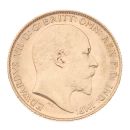 1908 Edward VII Large Head UK Half Sovereign Coin