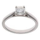 Platinum 0.71ct Brilliant Cut Diamond Solitaire Ring