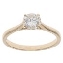 9ct Yellow Gold 1.00ct Brilliant Cut Diamond Solitaire Ring