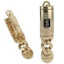 14ct Yellow Gold Monaco Classic Plain Drop Earrings
