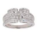 9ct White Gold 0.60ct Brilliant Cut Diamond Fancy Ring