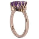 9ct Yellow Gold Amethyst Single Stone Ring